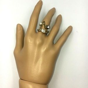 Women Jewelry Ring V Shape Gold 7